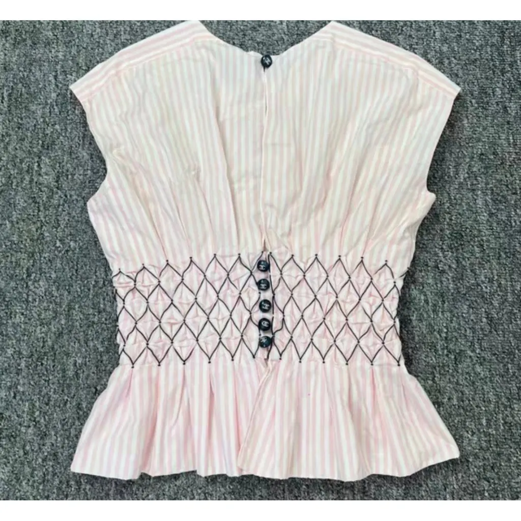 Chanel Pink Cotton Top Pink Cotton Very good - Back View