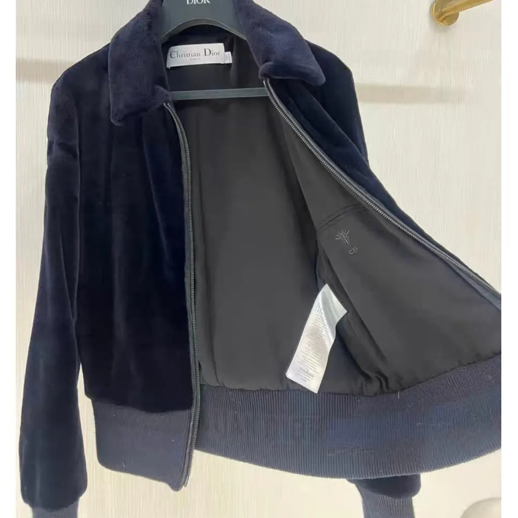 Dior Black Mink Coat Black Very good - Back View