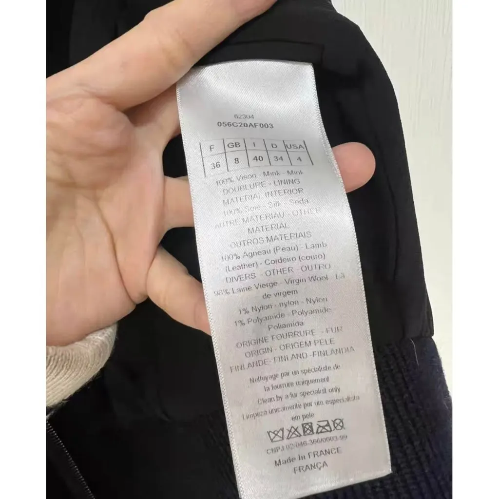 Dior Black Mink Coat Black Very good - Box View