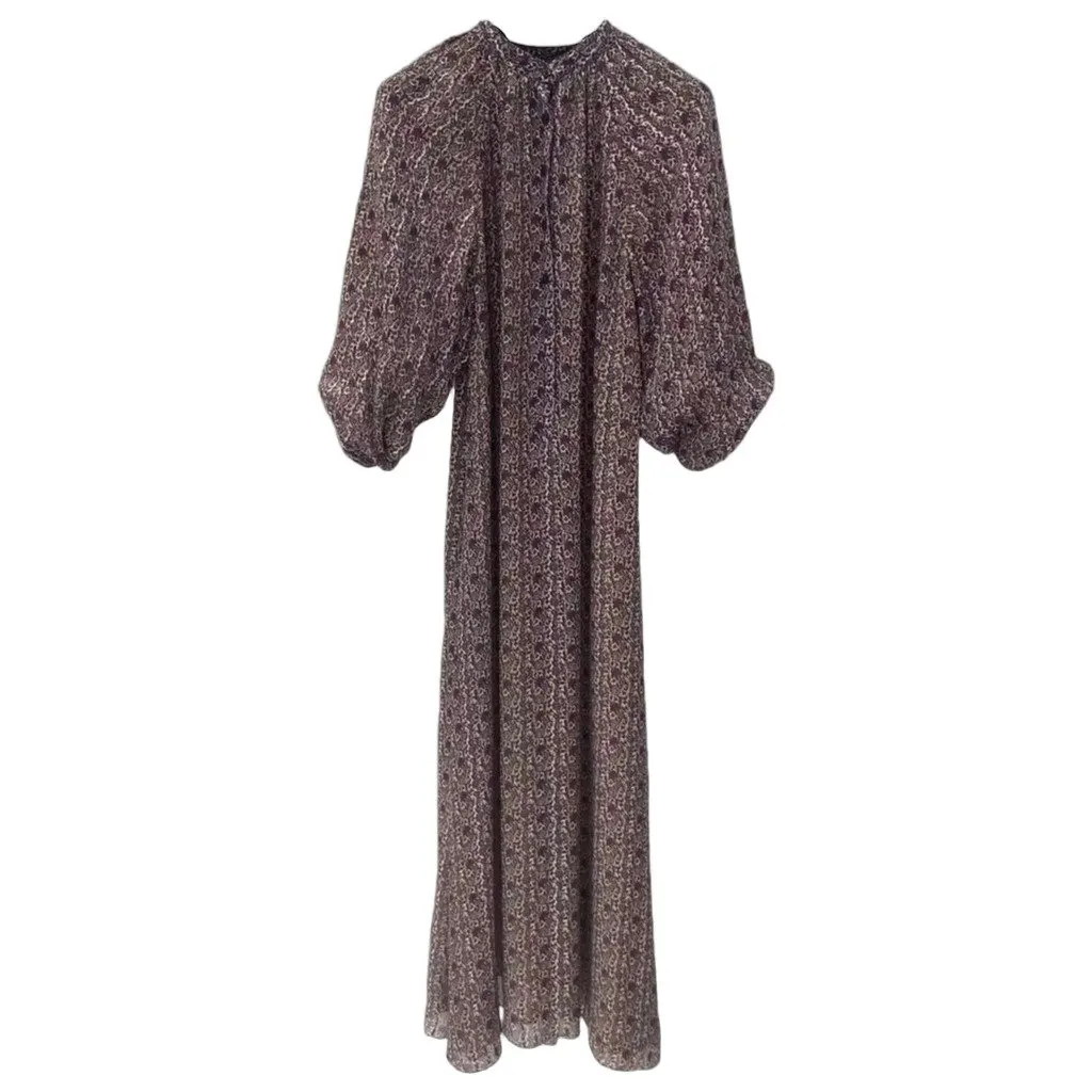 Celine Silk Dress MultiColor Silk Never worn, with tag - Front View
