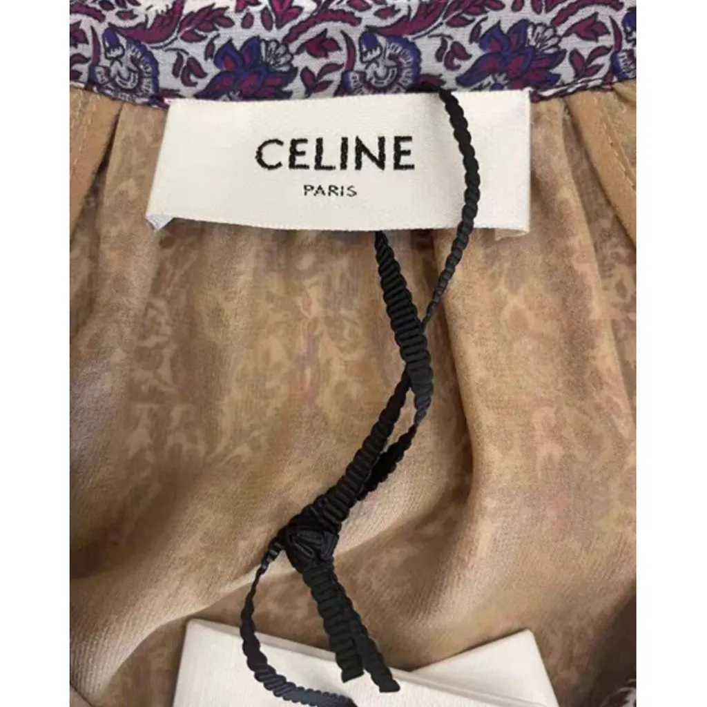 Celine Silk Dress MultiColor Silk Never worn, with tag - Model View