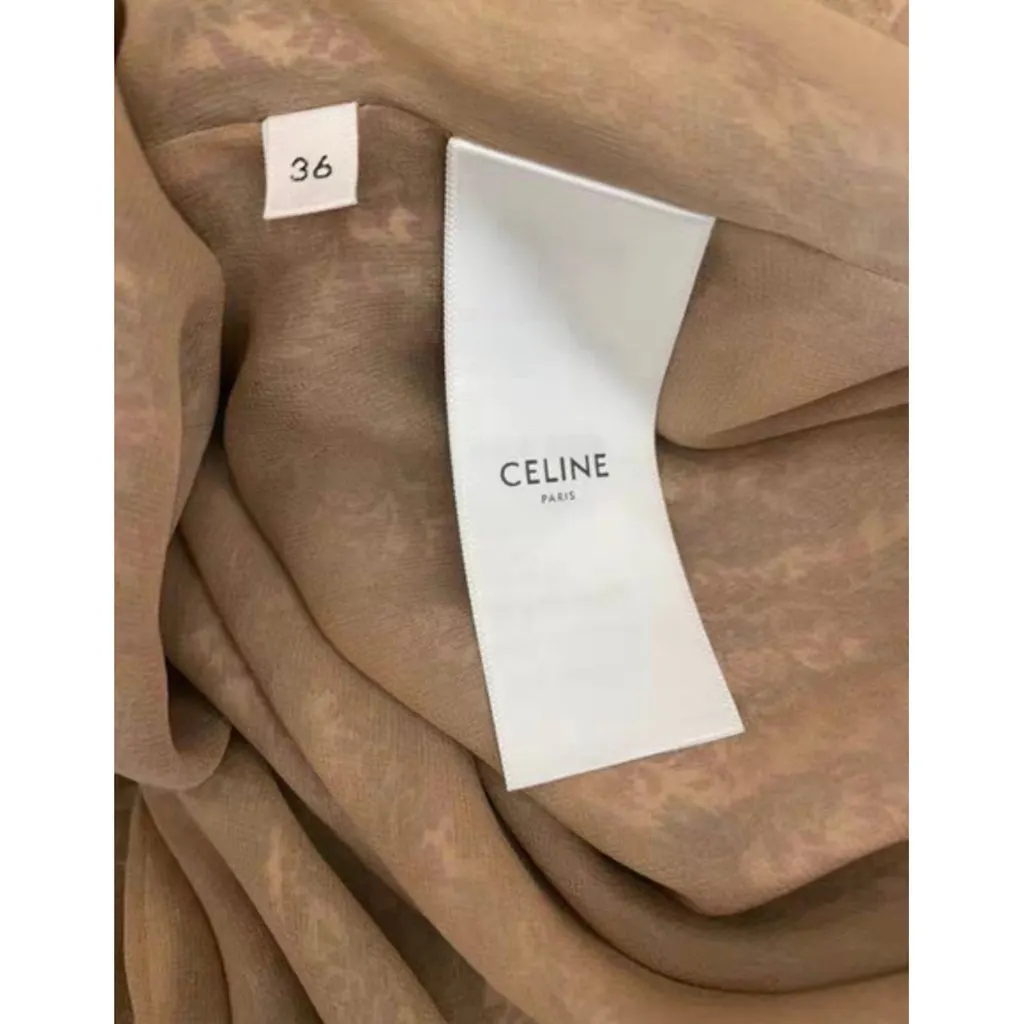 Celine Silk Dress MultiColor Silk Never worn, with tag - Box View