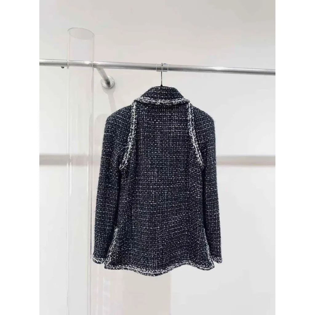 Chanel La Petite Veste Noire Black Tweed Jacket Black Tweed Very good - Back View