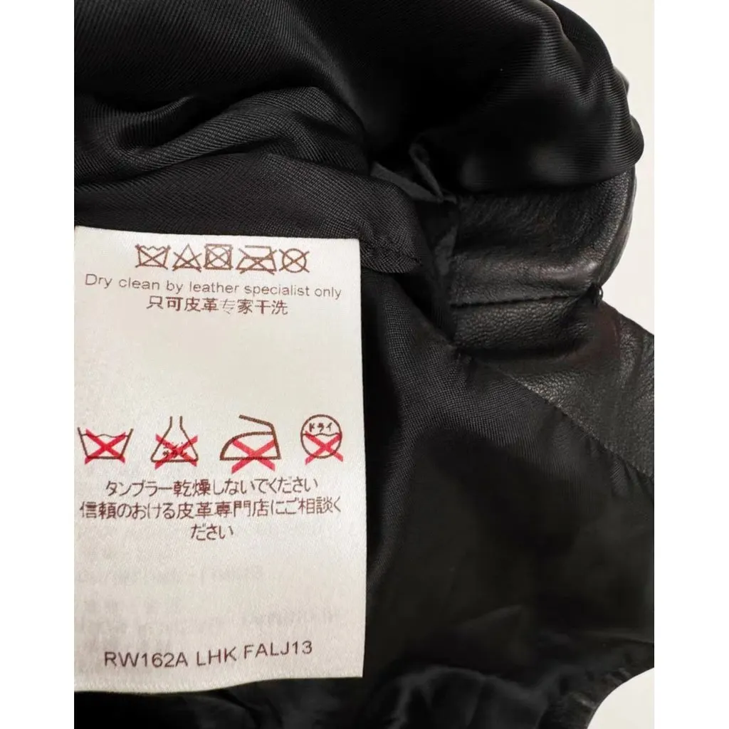 Louis Vuitton Black Leather Jacket Black Leather Very good - Box View