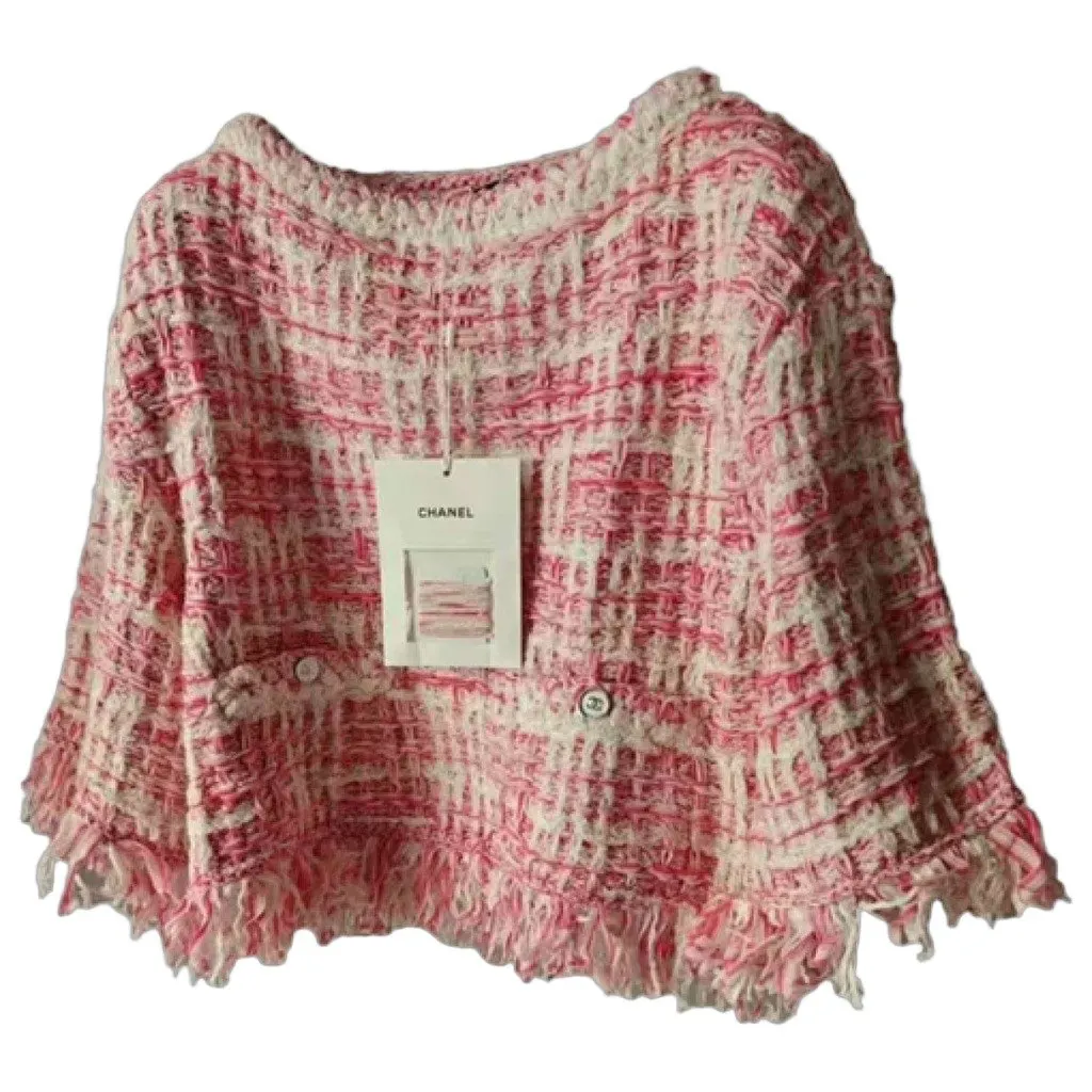 Chanel Pink Cotton Knitwear Pink Cotton Never worn, with tag - Front View