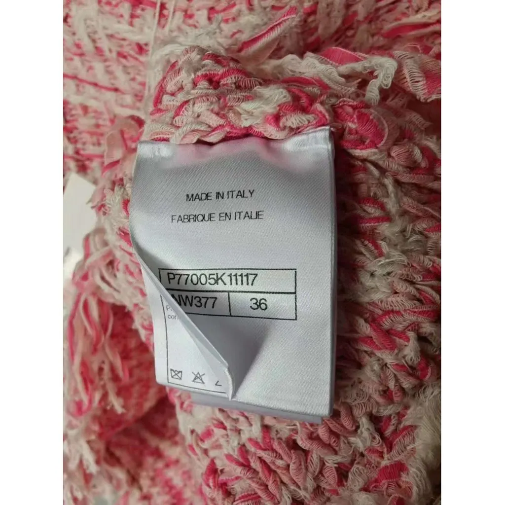 Chanel Pink Cotton Knitwear Pink Cotton Never worn, with tag - Inside View