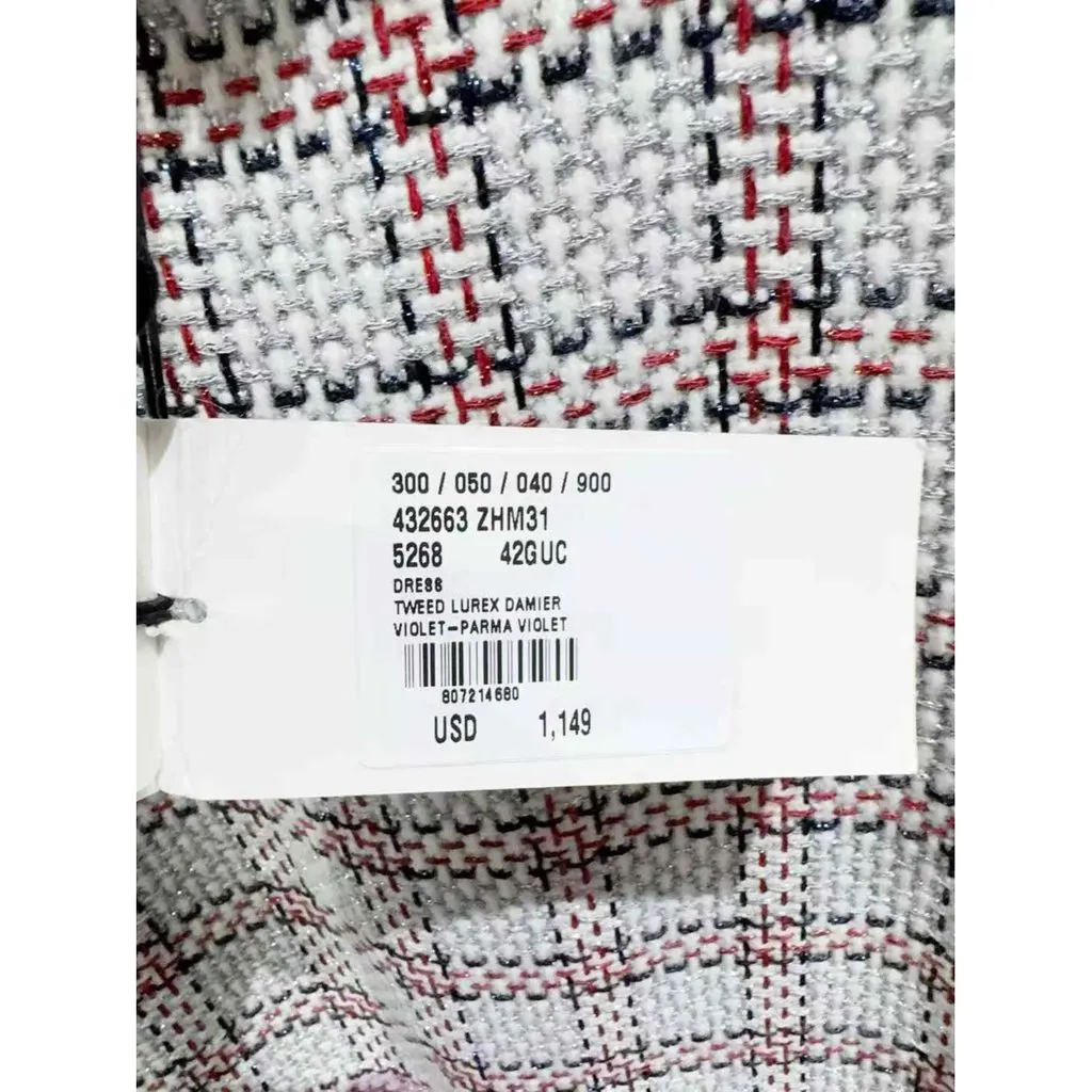 Gucci Tweed Dress MultiColor Tweed Never worn, with tag - Back View