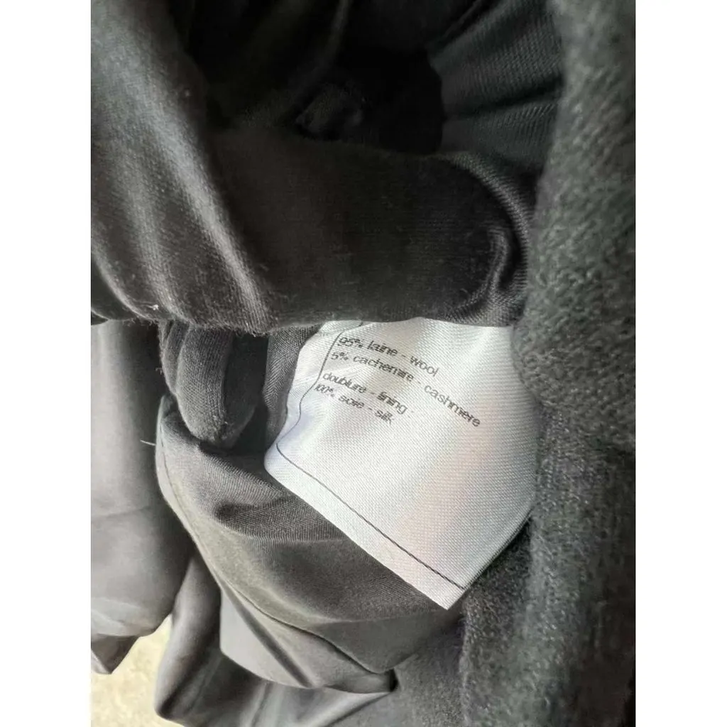 Chanel Black Wool Coat Black Wool Very good - Box View
