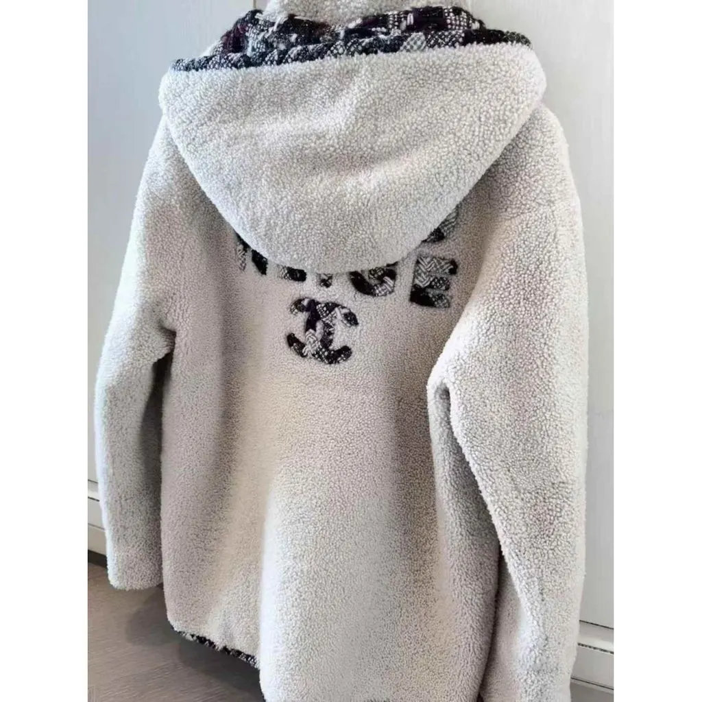 Chanel Shearling Coat MultiColor Shearling Very good - Back View
