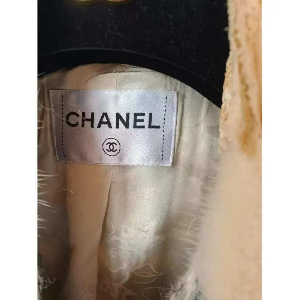 Chanel Wool Coat MultiColor Wool Very good - Back View