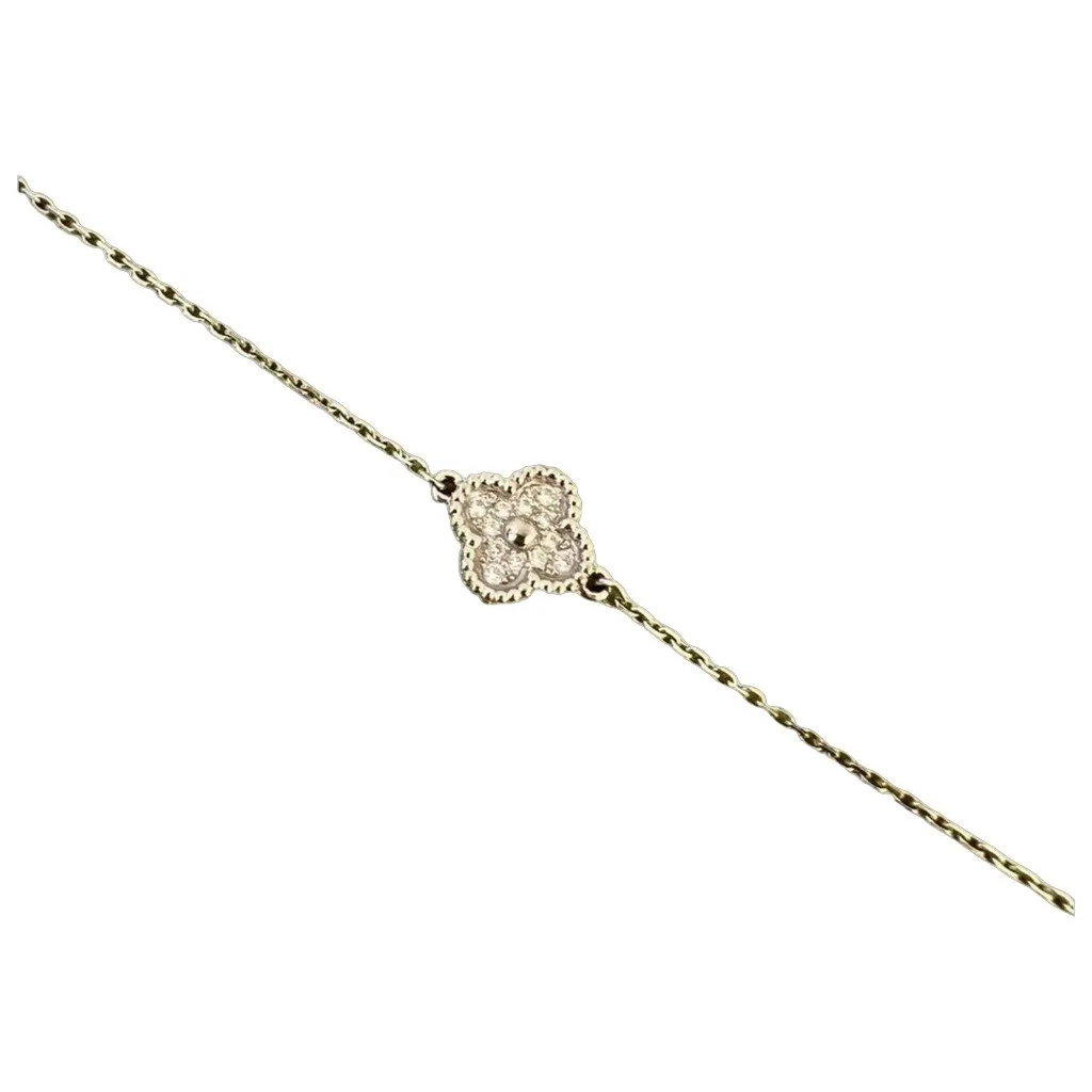 Van Cleef & Arpels Sweet Alhambra White Gold Bracelet MultiColor White Gold Very good - Front View