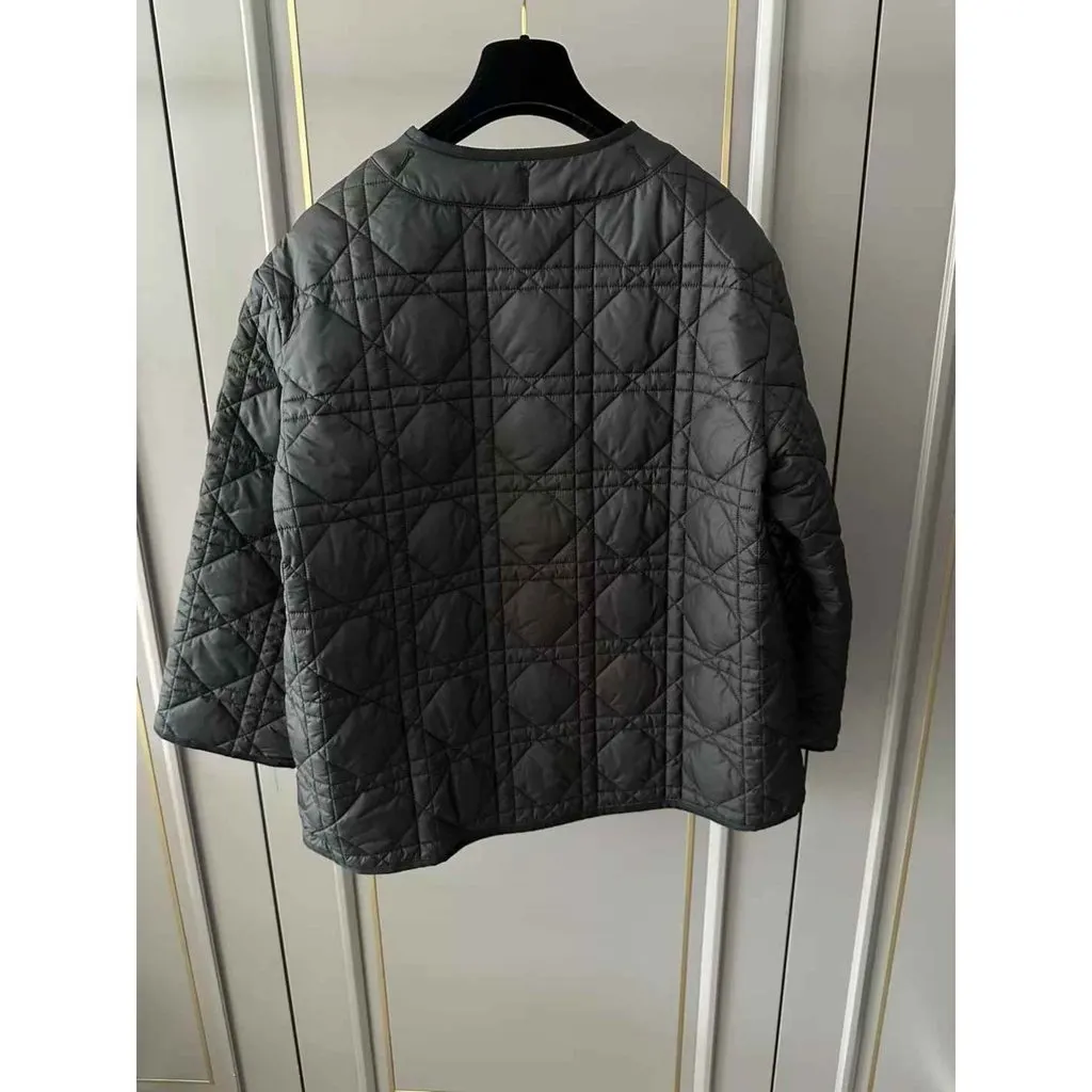 Dior Black Polyester Leather Jacket Black Polyester Very good - Back View