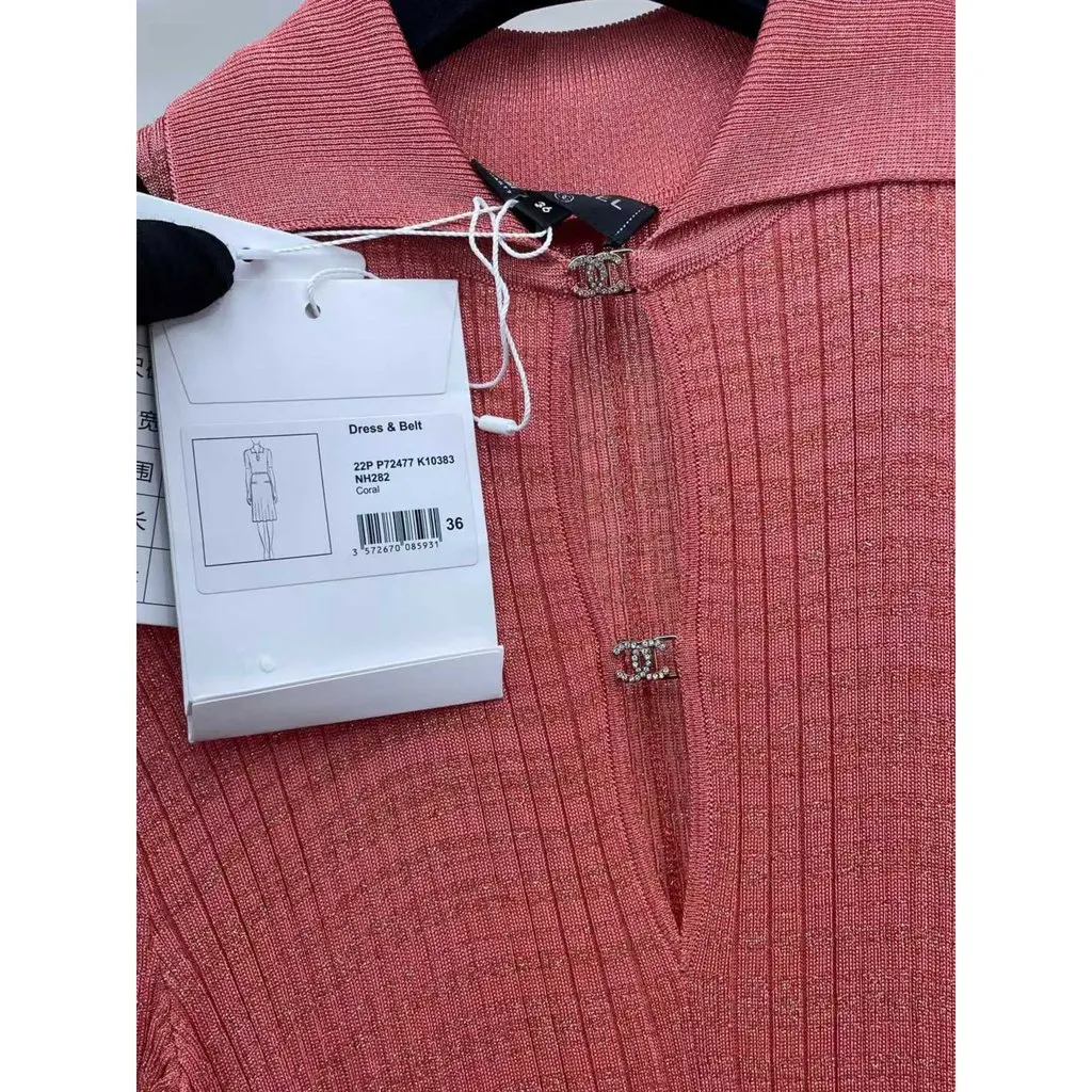 Chanel Viscose Dress MultiColor Viscose Never worn, with tag - Inside View