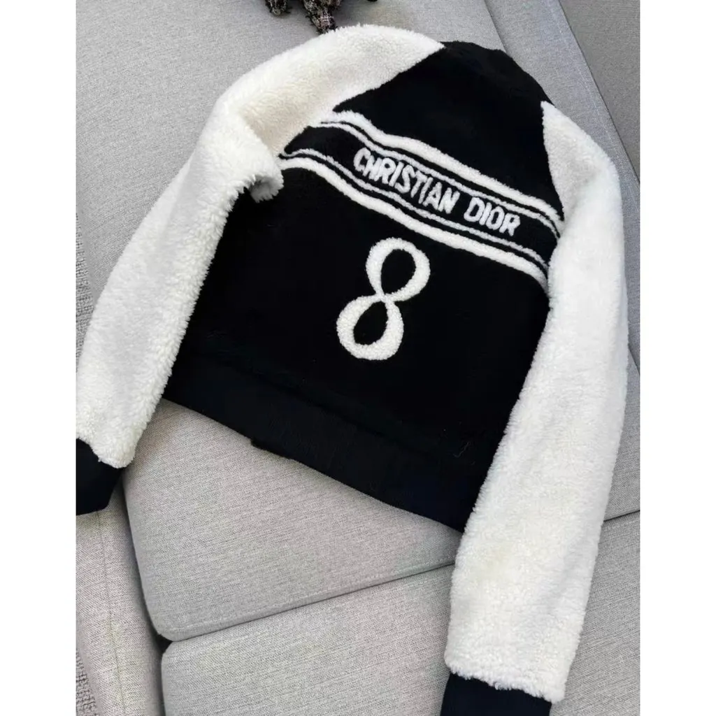 Dior Shearling Coat MultiColor Shearling Very good - Back View