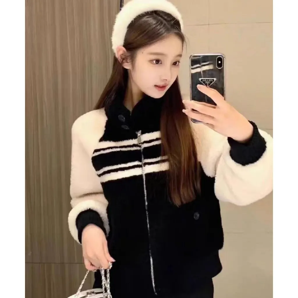 Dior Shearling Coat MultiColor Shearling Very good - Inside View