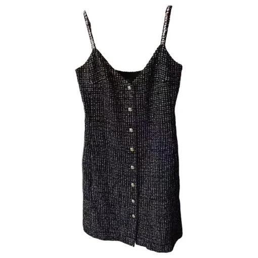 Chanel Tweed Dress MultiColor Tweed Very good - Front View