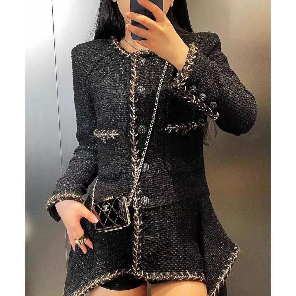 Chanel La Petite Veste Noire Cotton Jacket MultiColor Cotton Very good - Back View