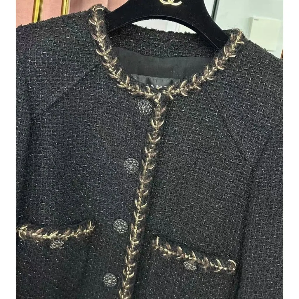 Chanel La Petite Veste Noire Cotton Jacket MultiColor Cotton Very good - Inside View