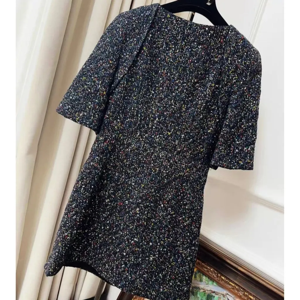 Chanel Polyester Dress MultiColor Polyester Very good - Model View
