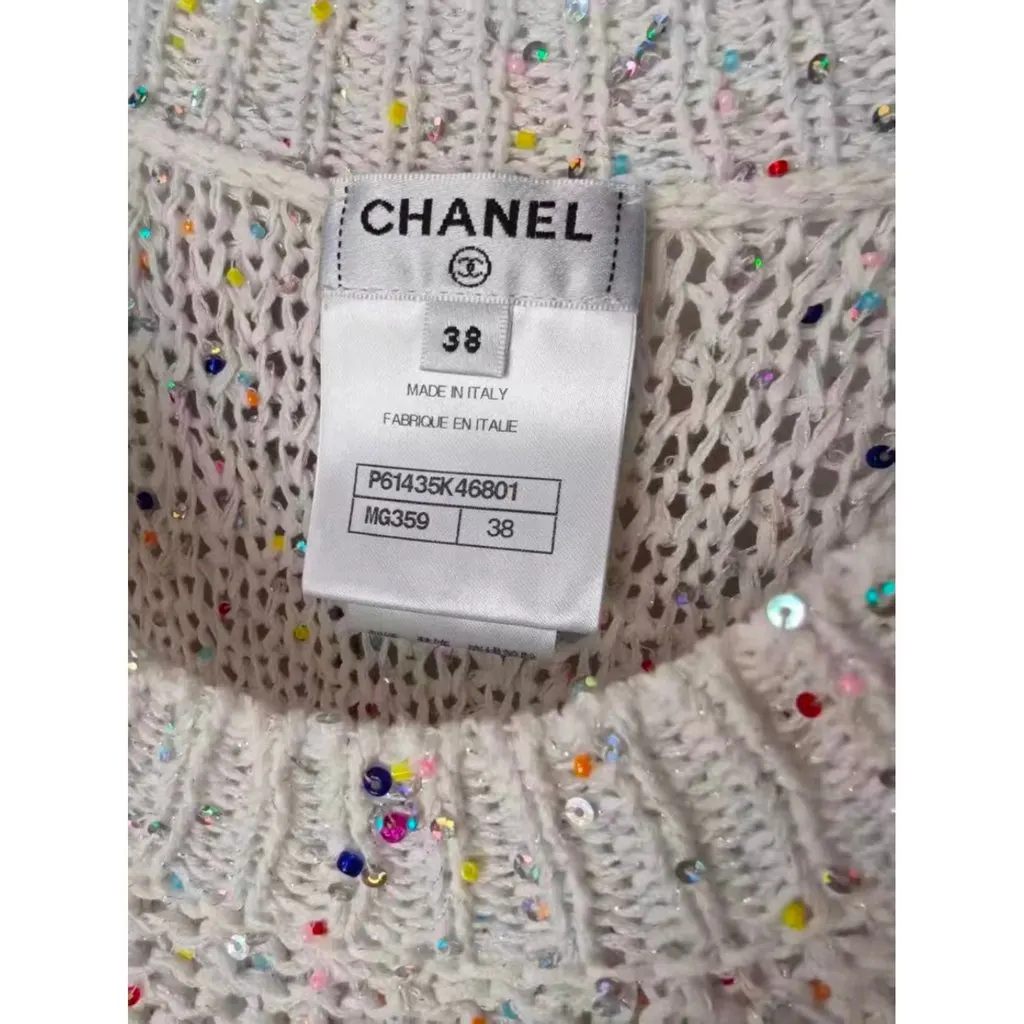 Chanel Cotton Knitwear MultiColor Cotton Very good - Back View