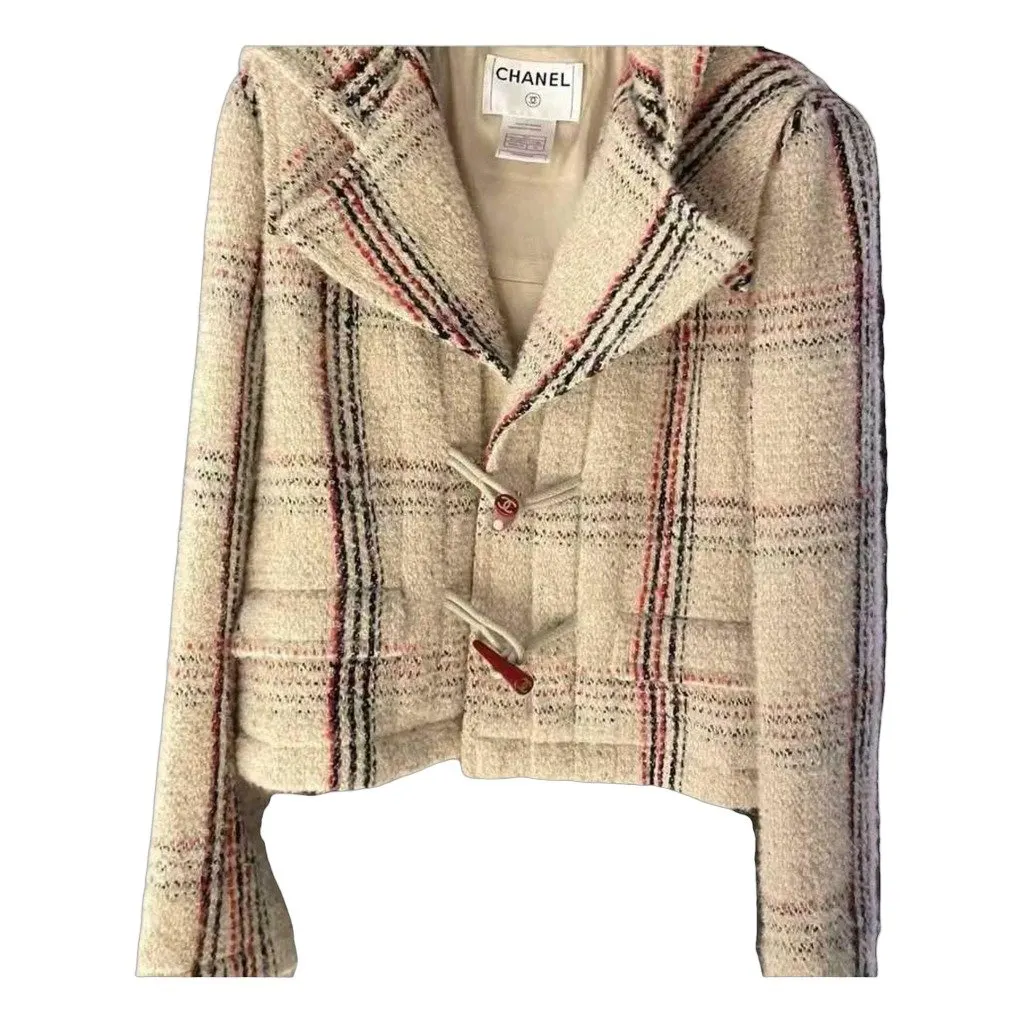 Chanel Wool Coat MultiColor Wool Very good - Front View