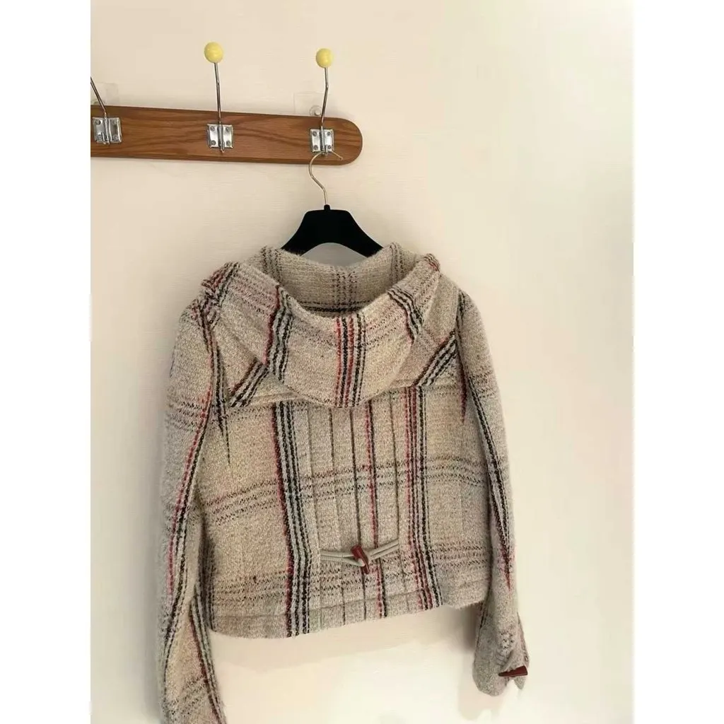 Chanel Wool Coat MultiColor Wool Very good - Back View