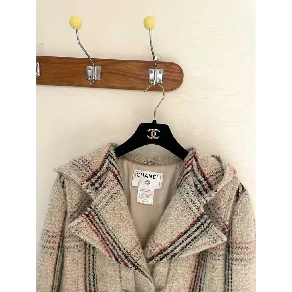 Chanel Wool Coat MultiColor Wool Very good - Inside View