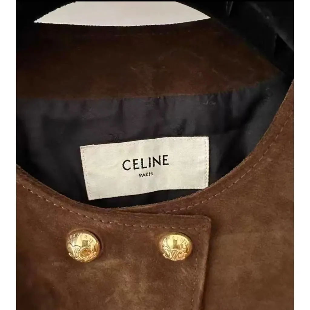 Celine Leather Jacket MultiColor Leather Very good - Model View