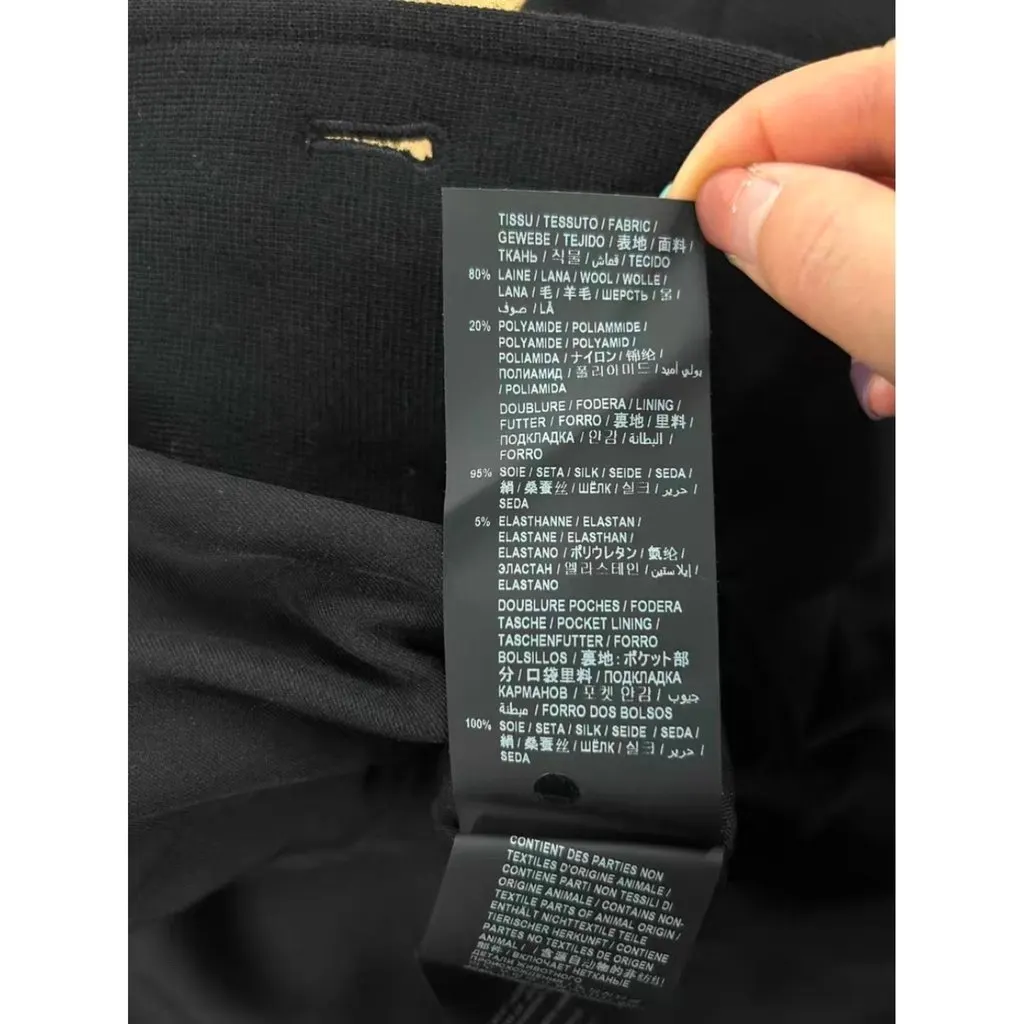 Saint Laurent Black Wool Coat Black Wool Very good - Box View