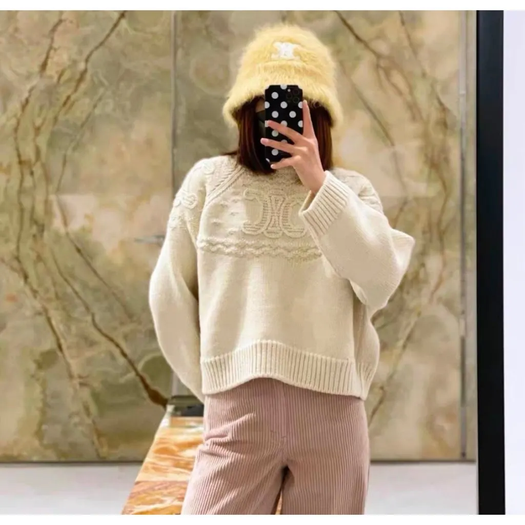 Celine Wool Knitwear MultiColor Wool Very good - Model View
