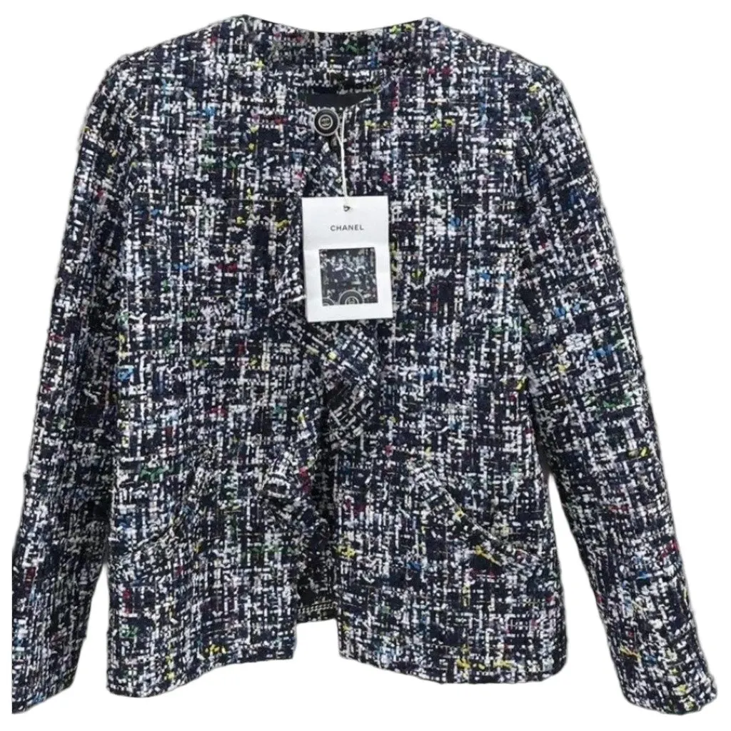 Chanel La Petite Veste Noire Tweed Jacket MultiColor Tweed Never worn, with tag - Front View
