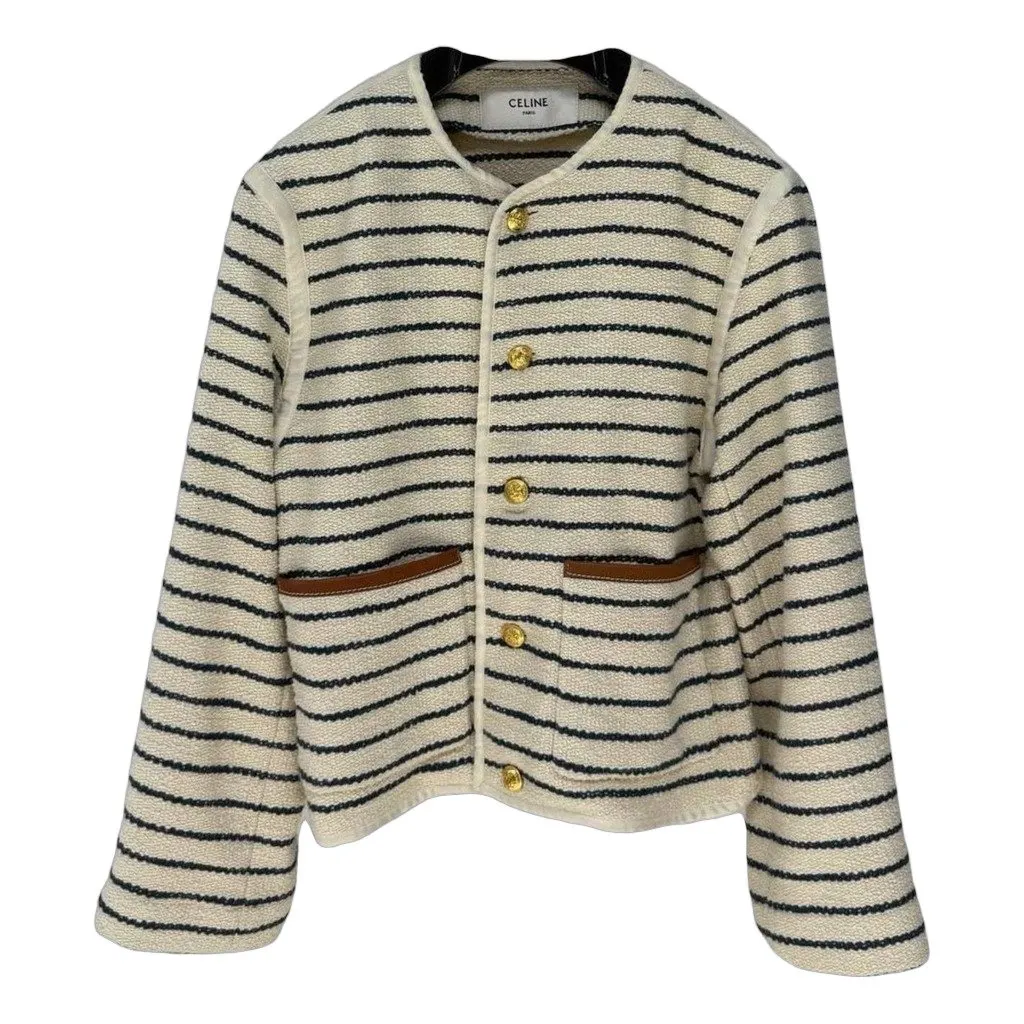 Celine Cotton Jacket MultiColor Cotton Very good - Front View