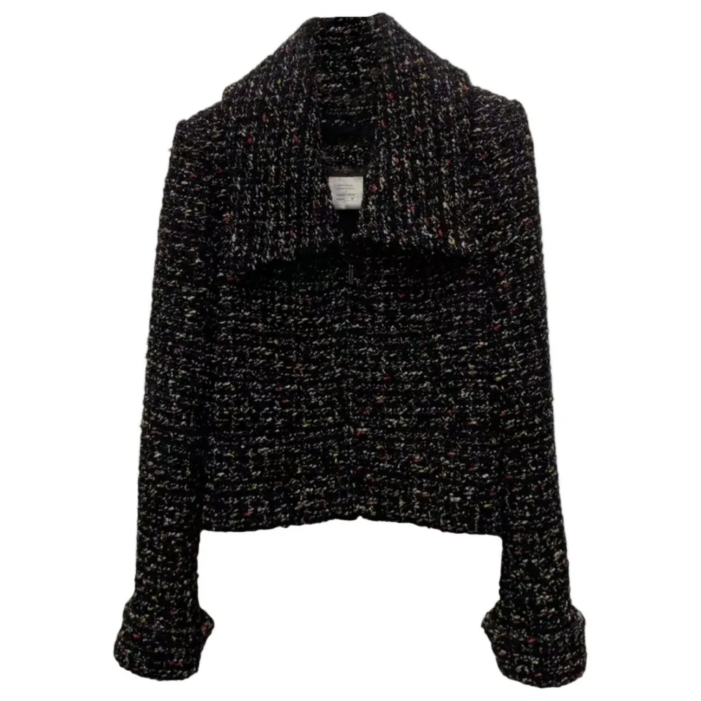 Chanel La Petite Veste Noire Black Cotton Jacket Black Cotton Very good - Front View