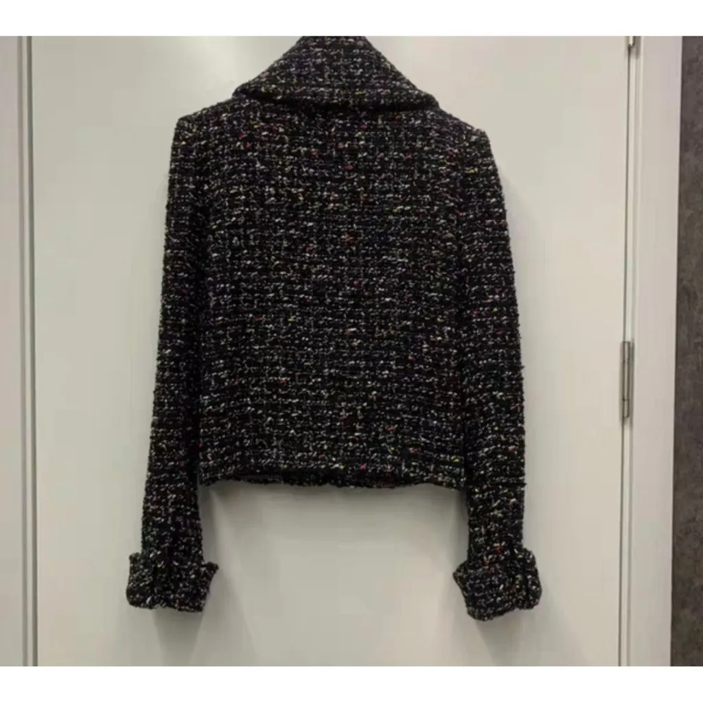 Chanel La Petite Veste Noire Black Cotton Jacket Black Cotton Very good - Back View