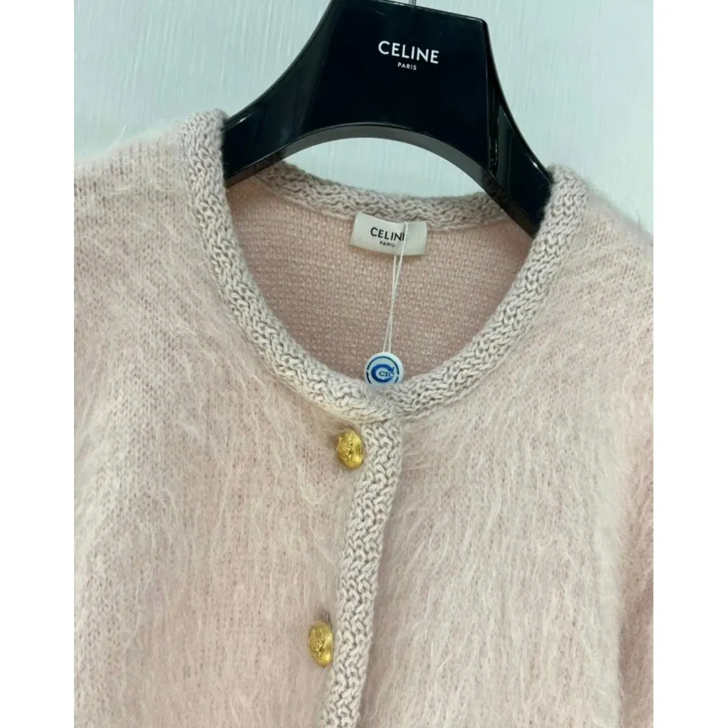 Celine Pink Wool Jacket Pink Wool Very good - Back View