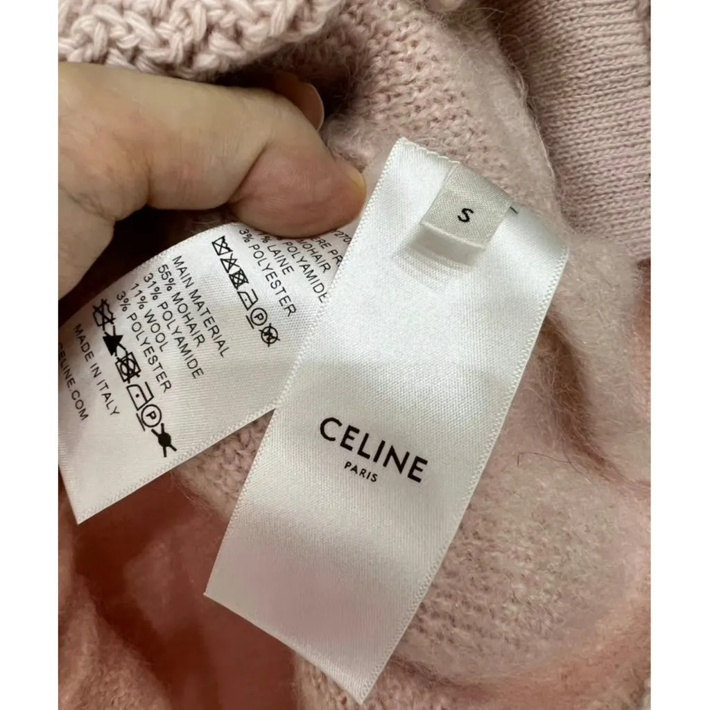 Celine Pink Wool Jacket Pink Wool Very good - Model View