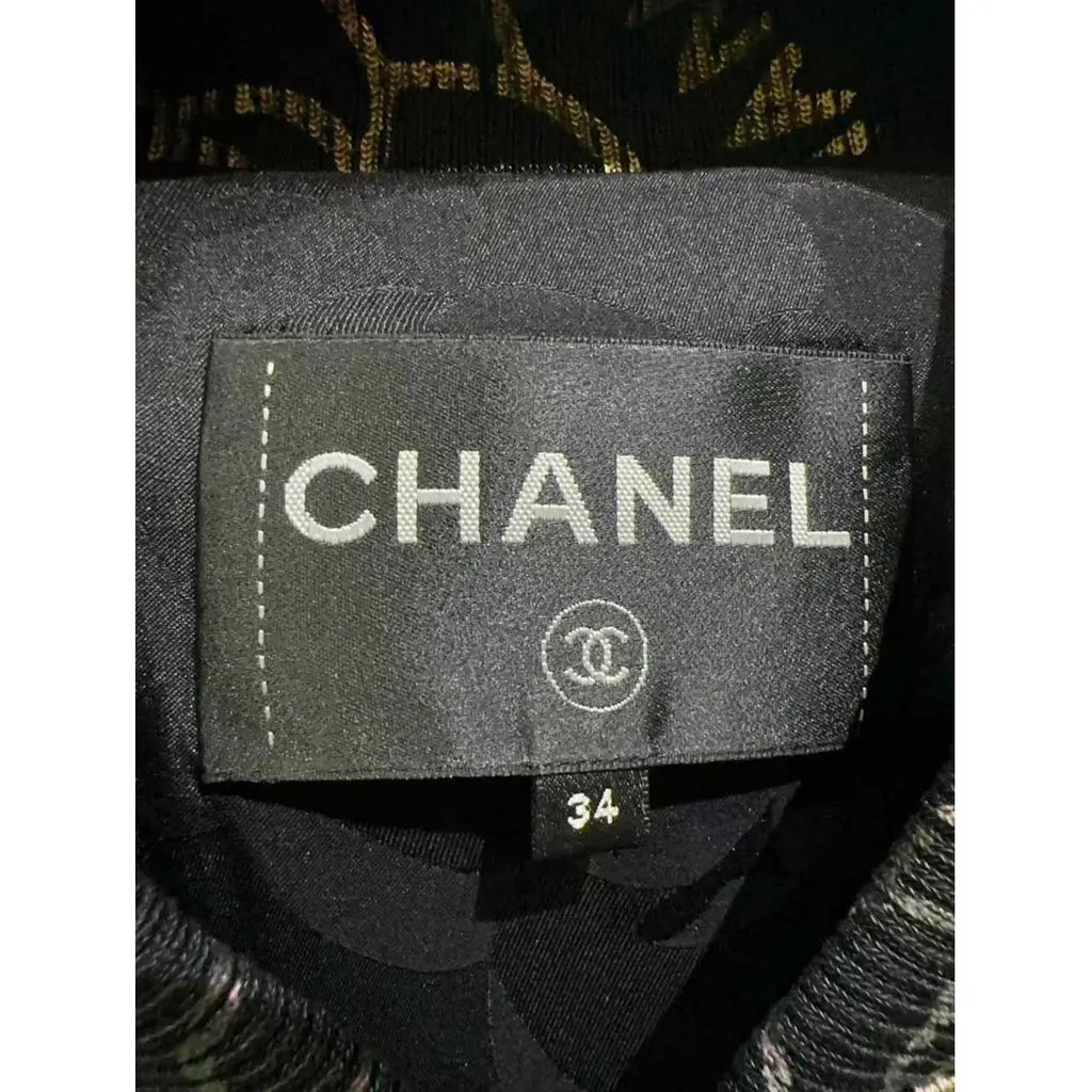 Chanel Black Leather Coat Black Leather Very good - Inside View