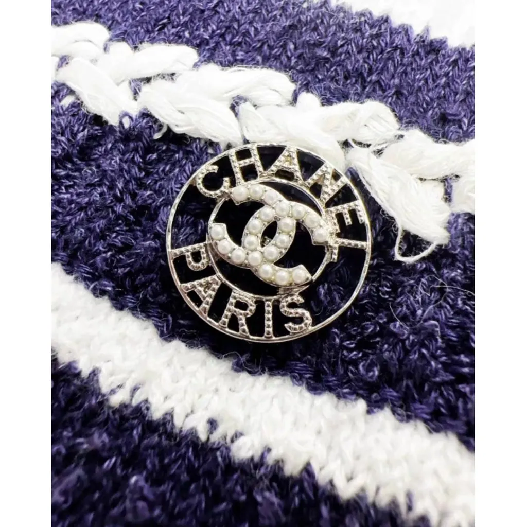 Chanel Navy Cotton Knitwear Navy Cotton Very good - Back View