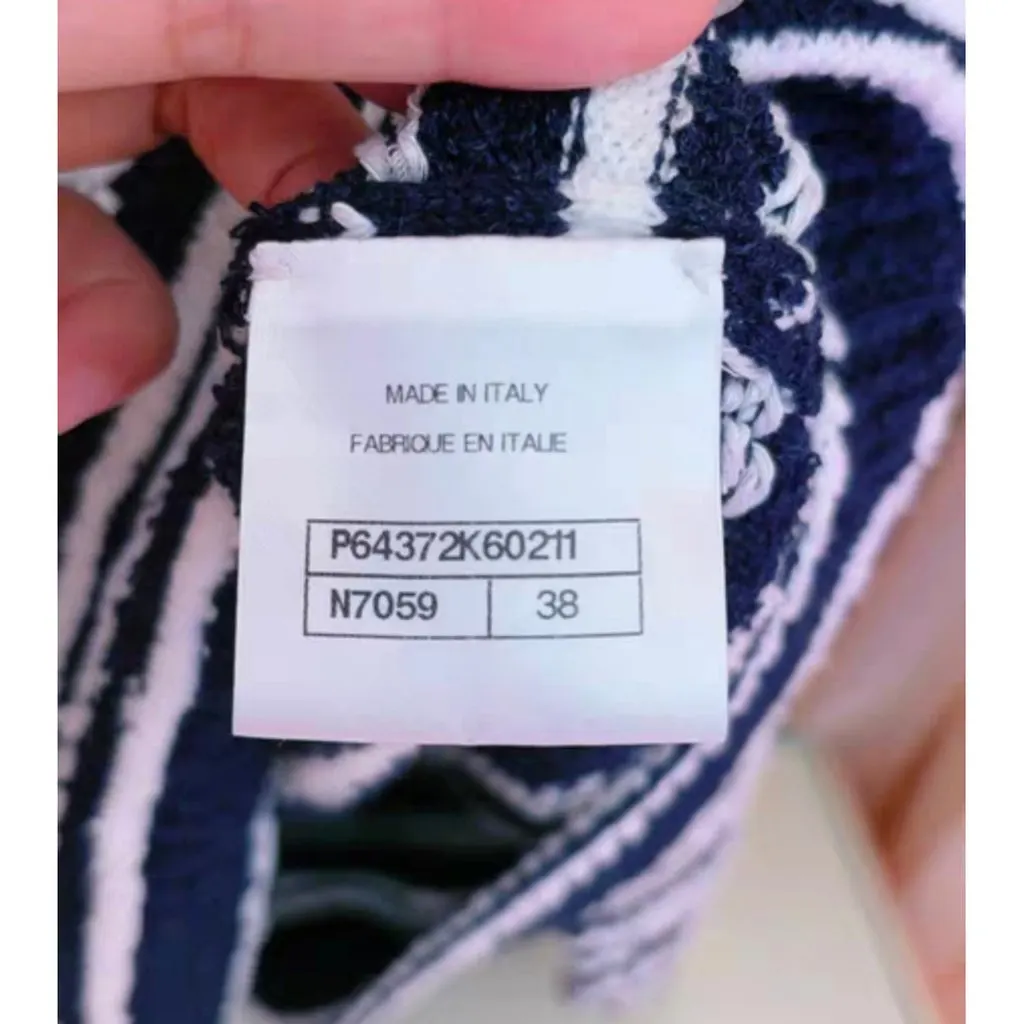 Chanel Navy Cotton Knitwear Navy Cotton Very good - Model View