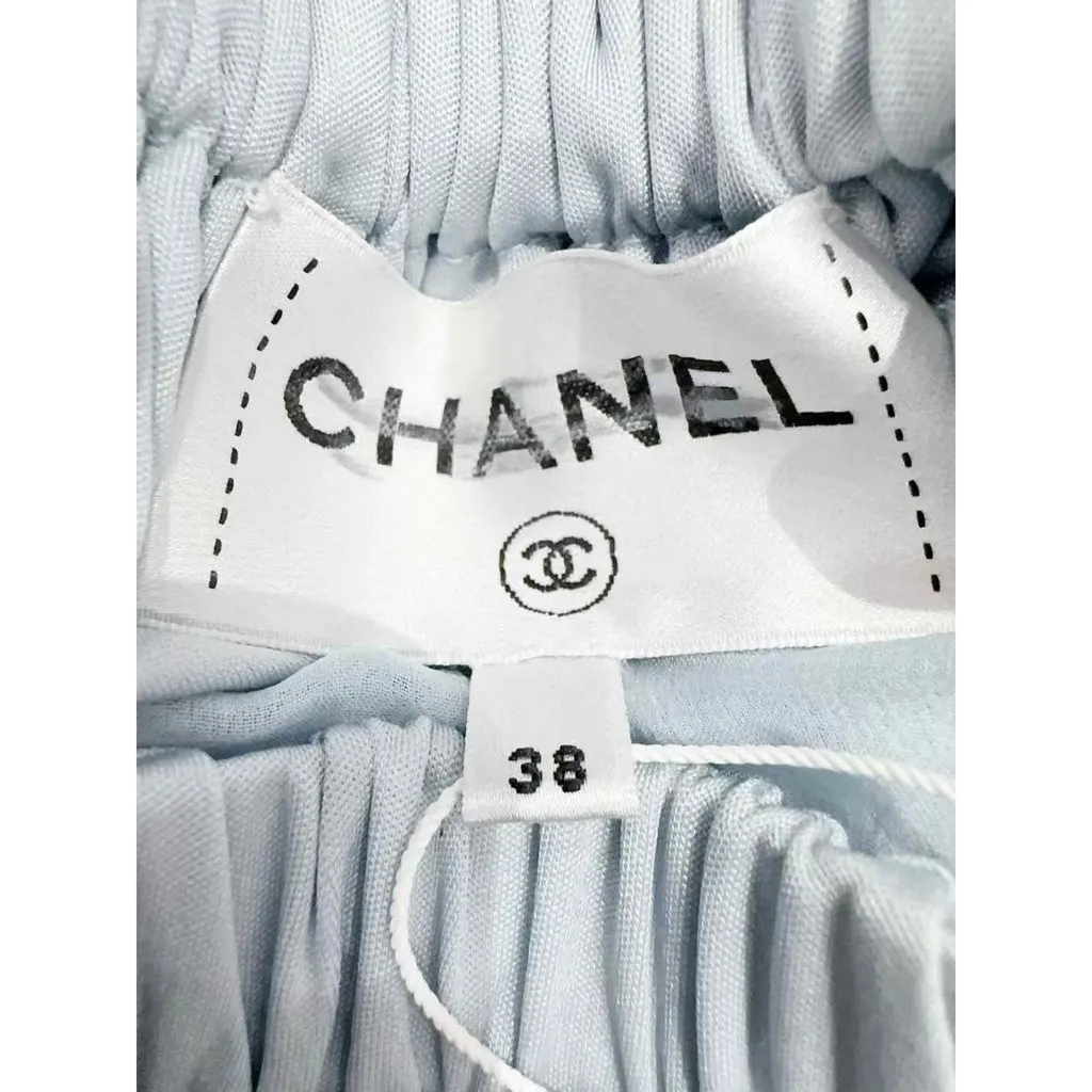 Chanel Blue Silk Dress Blue Silk Never worn, with tag - Box View