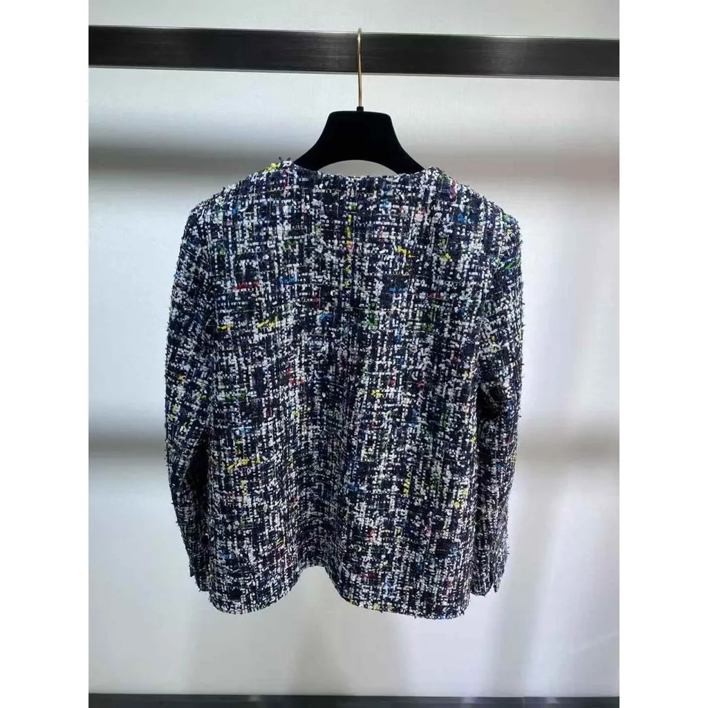 Chanel La Petite Veste Noire Tweed Jacket MultiColor Tweed Very good - Inside View