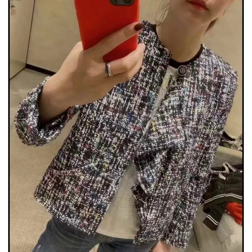Chanel La Petite Veste Noire Tweed Jacket MultiColor Tweed Very good - Box View