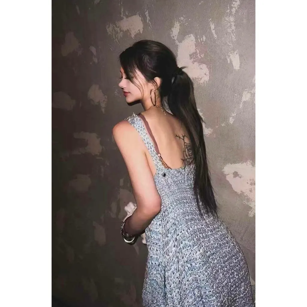Chanel Tweed Dress MultiColor Tweed Very good - Inside View