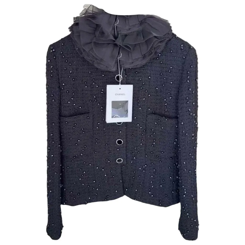 Chanel La Petite Veste Noire Tweed Jacket MultiColor Tweed Never worn, with tag - Front View
