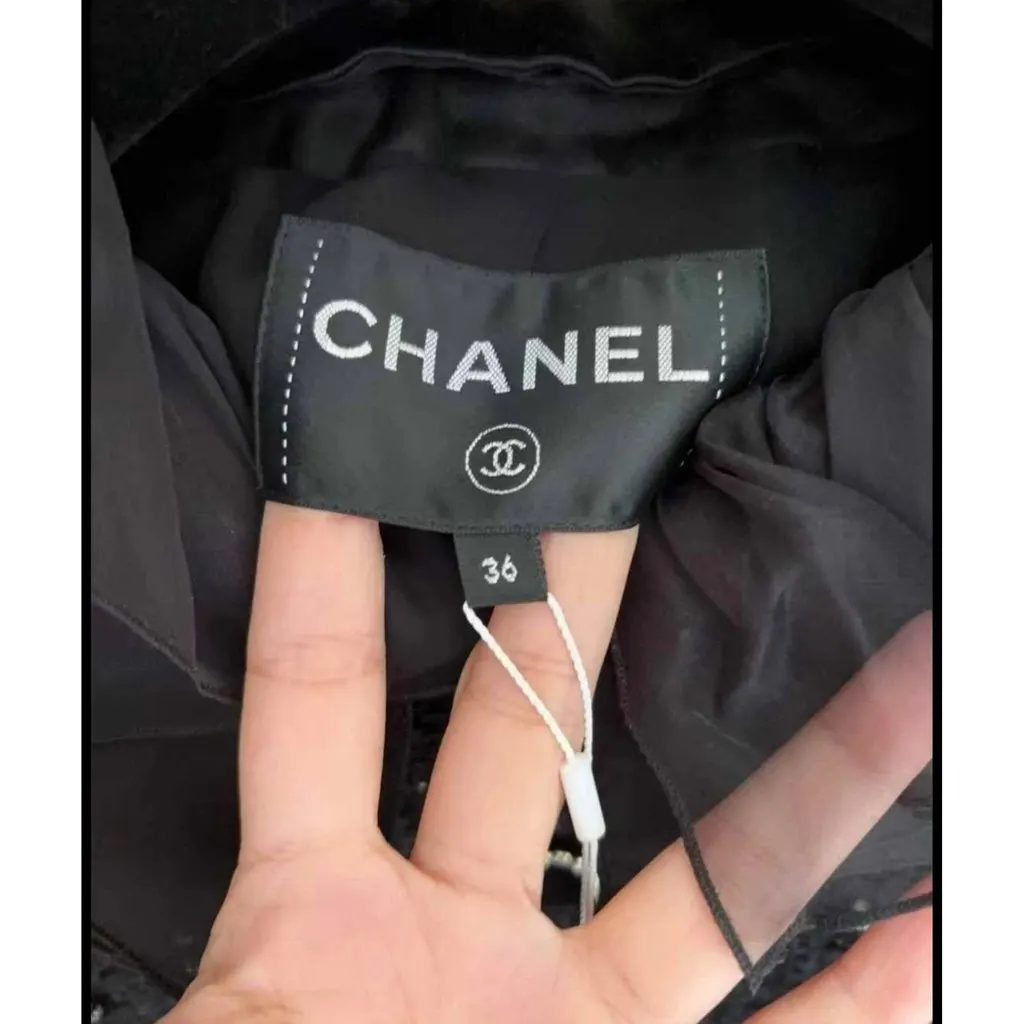 Chanel La Petite Veste Noire Tweed Jacket MultiColor Tweed Never worn, with tag - Model View