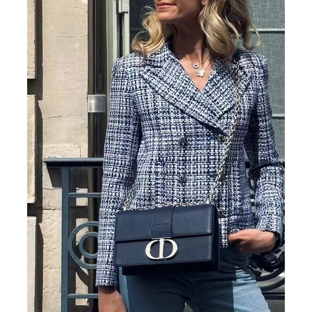 Chanel La Petite Veste Noire Tweed Jacket MultiColor Tweed Very good - Model View