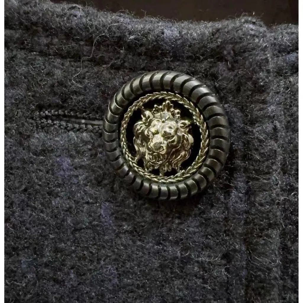Chanel Wool Coat MultiColor Wool Very good - Back View