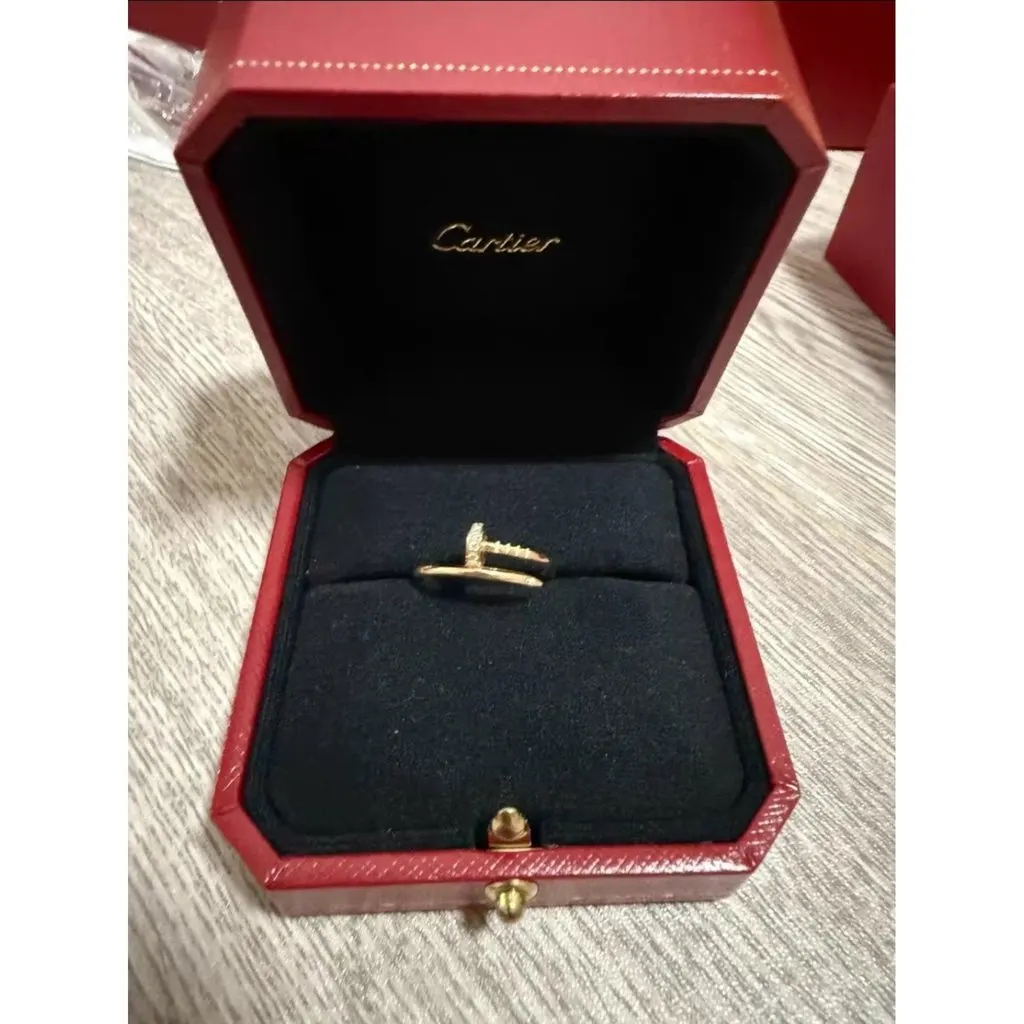 Cartier Juste Un Clou Pink Gold Ring MultiColor Very good - Box View