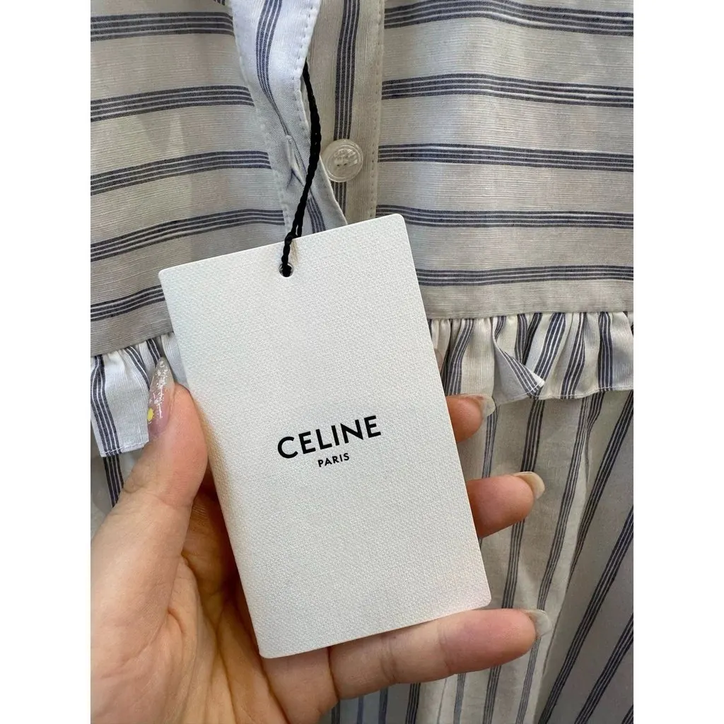 Celine Linen Dress MultiColor Linen Very good - Inside View