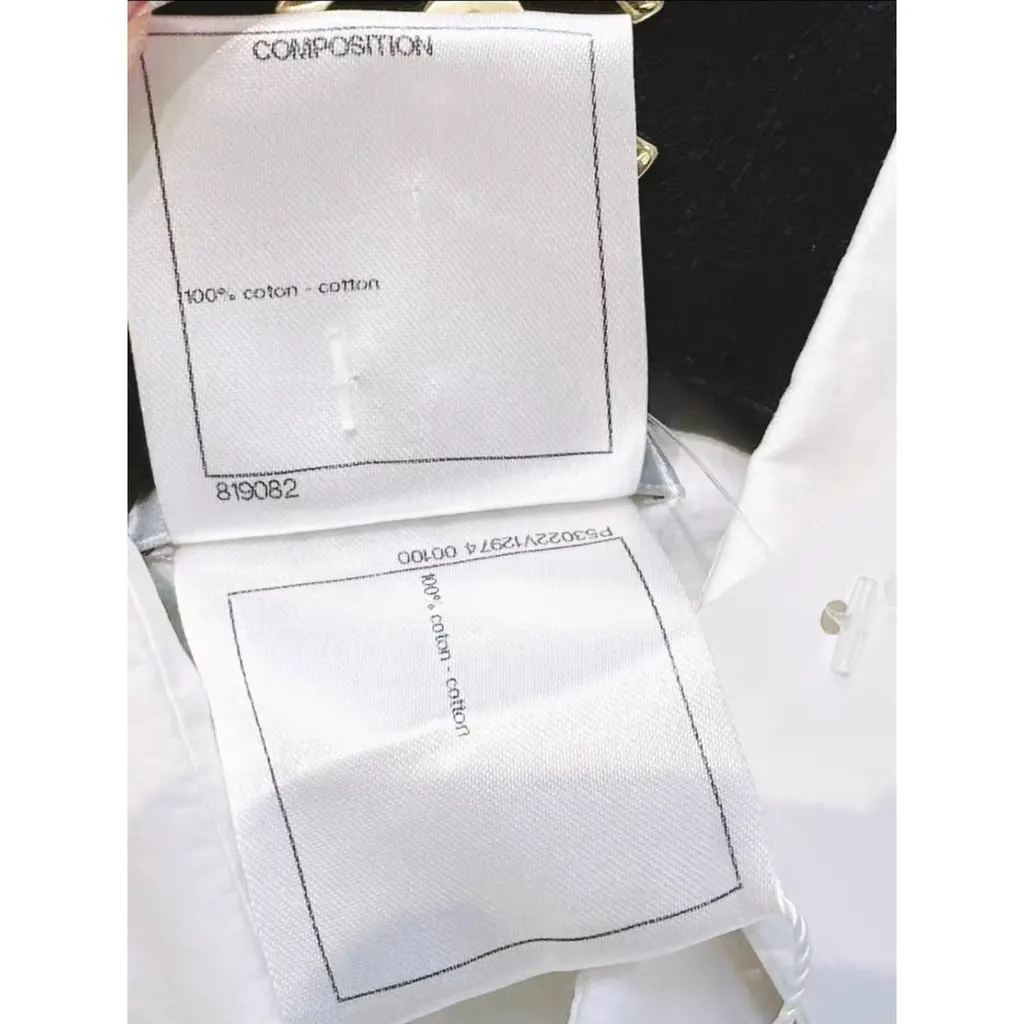 Chanel White Cotton Top White Cotton Very good - Inside View